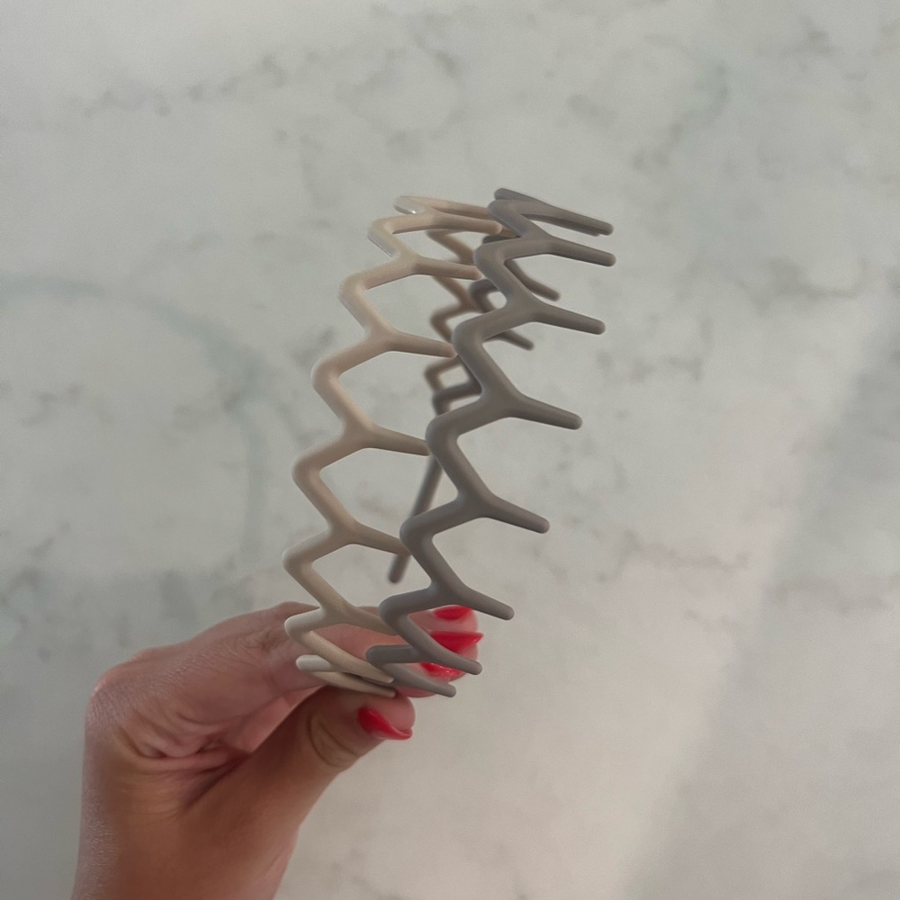 Stylish Beige and Gray Hairband